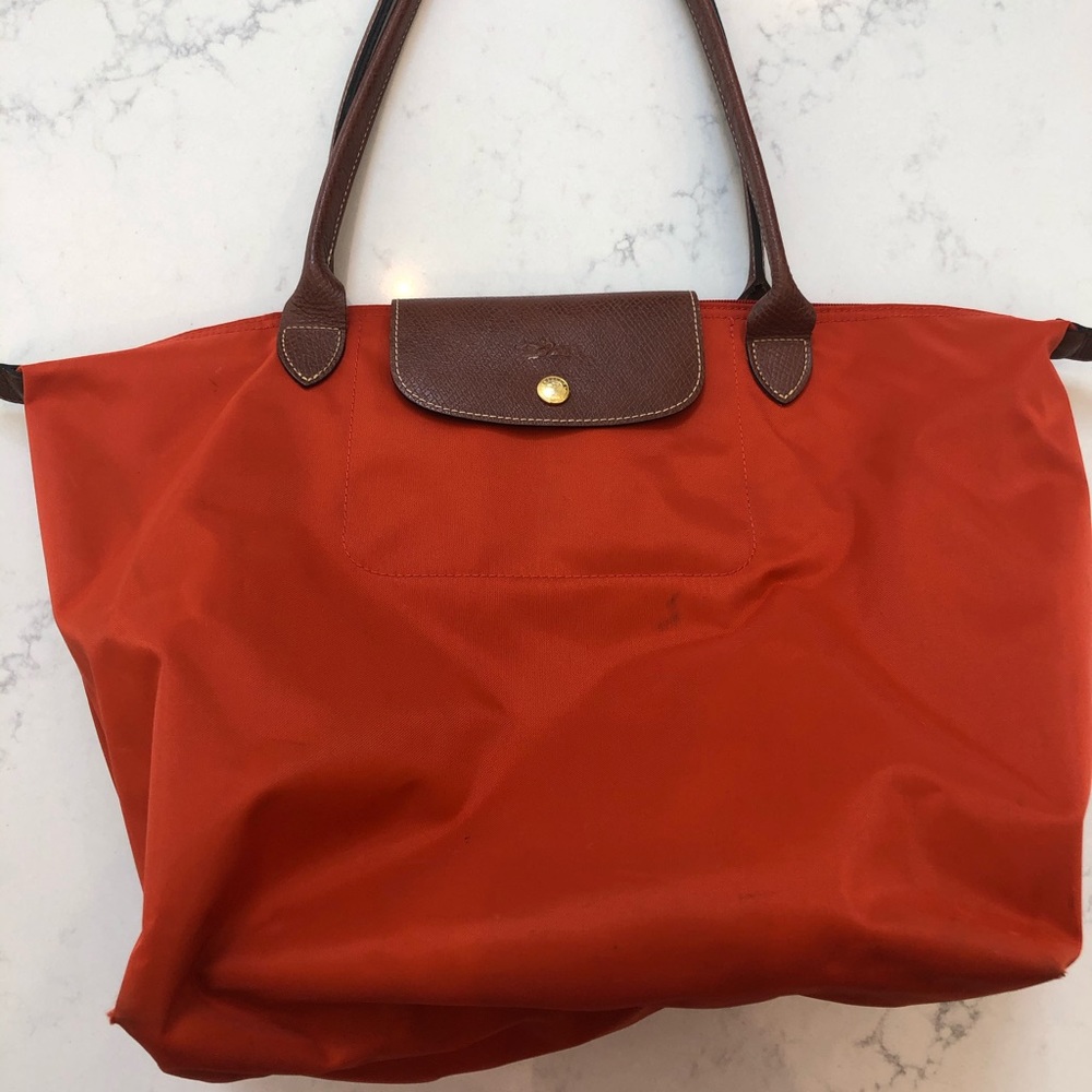 Orange Longchamp bag